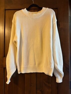 Princess Polly Cream Crewneck Knit Sweater